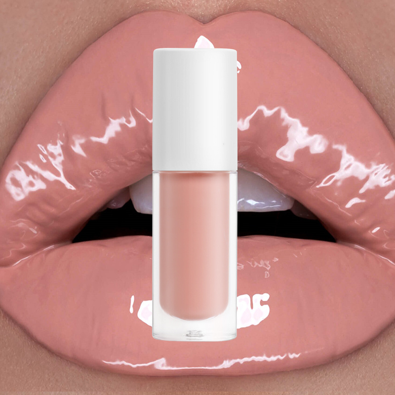 Hot selling Top Wholesale vegan cosmetics pink clear nude lipgloss vendor custom logo glitter lipgloss private label lip gloss