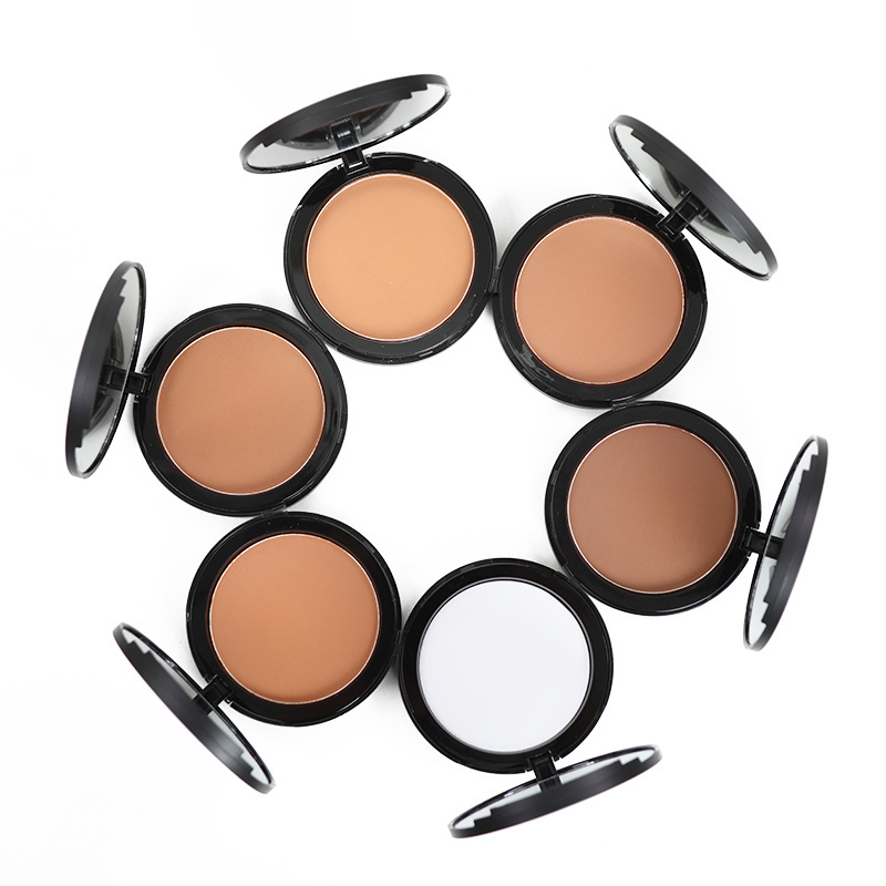 Matte Foundation Powder Cake Black Brown Skin Colors Private Label Makeup Wholesale Powder Foundation