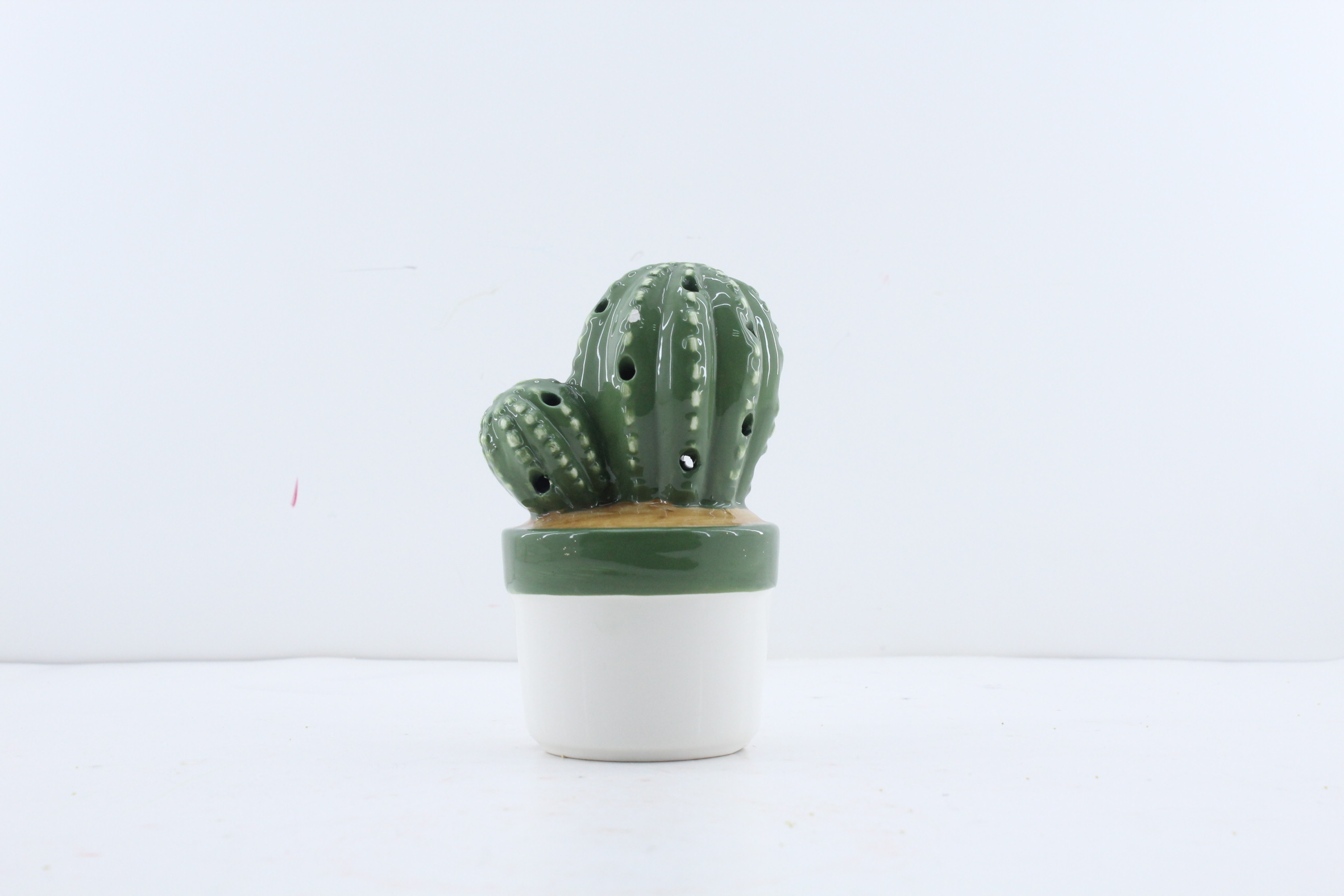 Hot Sale Ceramic Cactus Shaped Tabletop Decoration Mini Cute Plant Ornament for Home Decorative