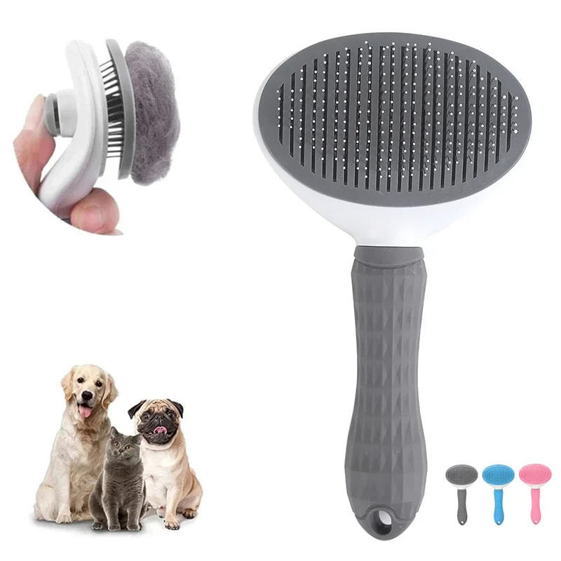 Pet Dog Brush Cat Comb Self Cleaning Pet Hair Remover Brush For Dogs Cats Grooming Tools Pets Dematting Comb Dogs Accessories