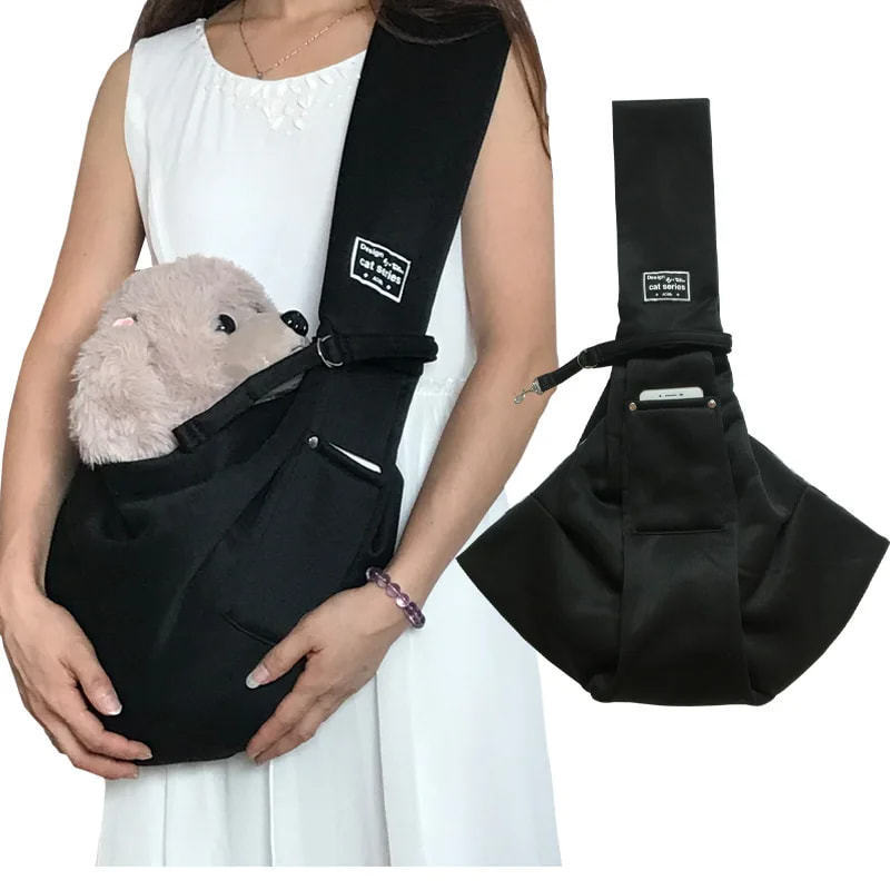 Wholesale Popular Dog Bag Carry Bag Pet Sling Carrier Travel Safe Puppy Sling Bag With Mobile Phone Pocket