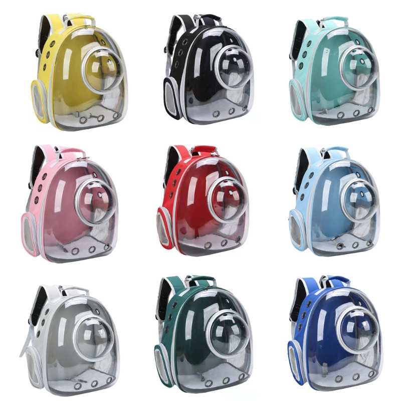 Cheap Dog Cat bag pet backpack outside portable transparent space capsule pet bag cat breathable backpack pet carrier bag