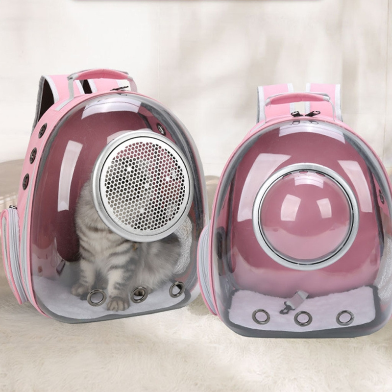 Cheap Dog Cat bag pet backpack outside portable transparent space capsule pet bag cat breathable backpack pet carrier bag