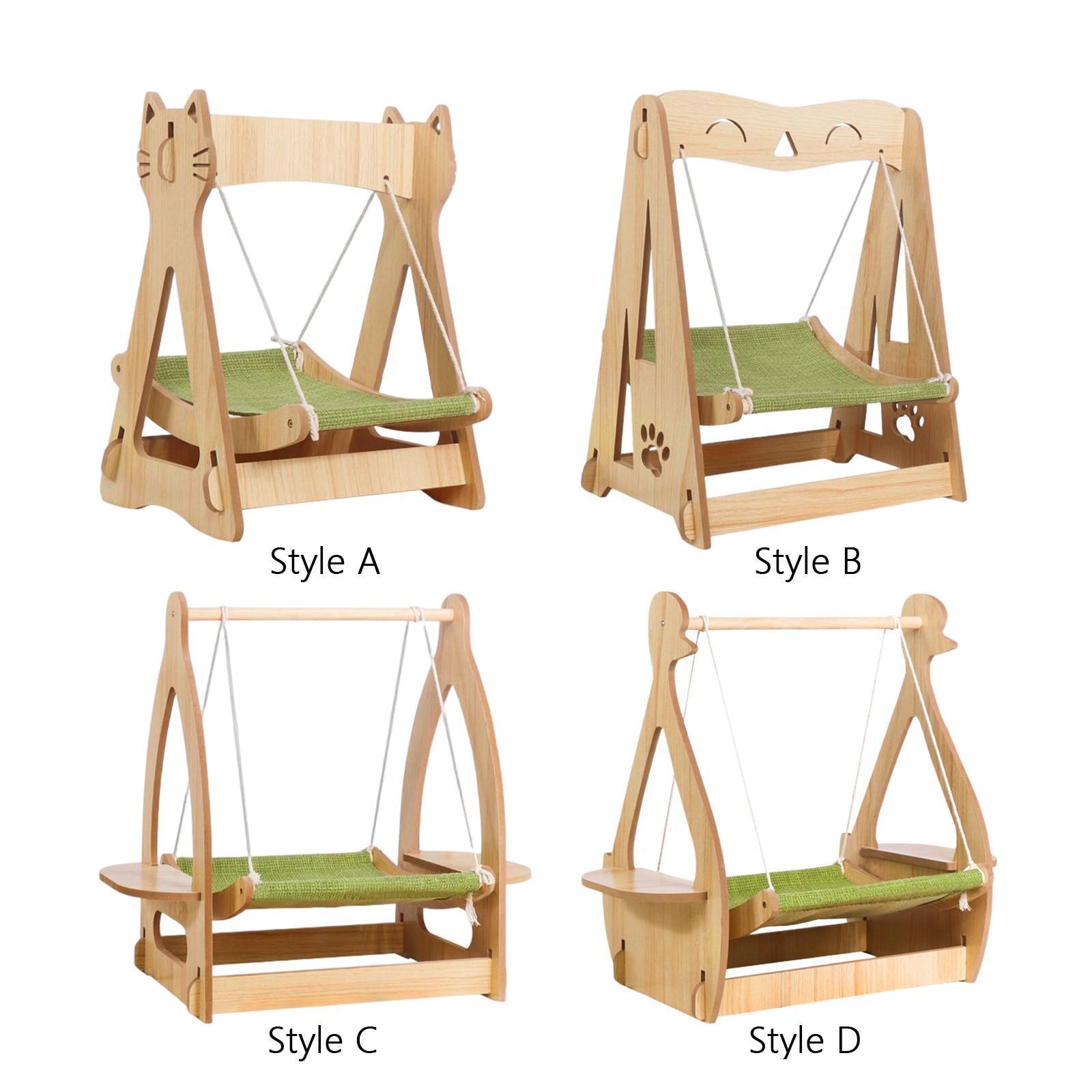 wholesale Cat Hammock Lounger Pet Hanging Swing Wooden Cat Bed Stable Structure Swing