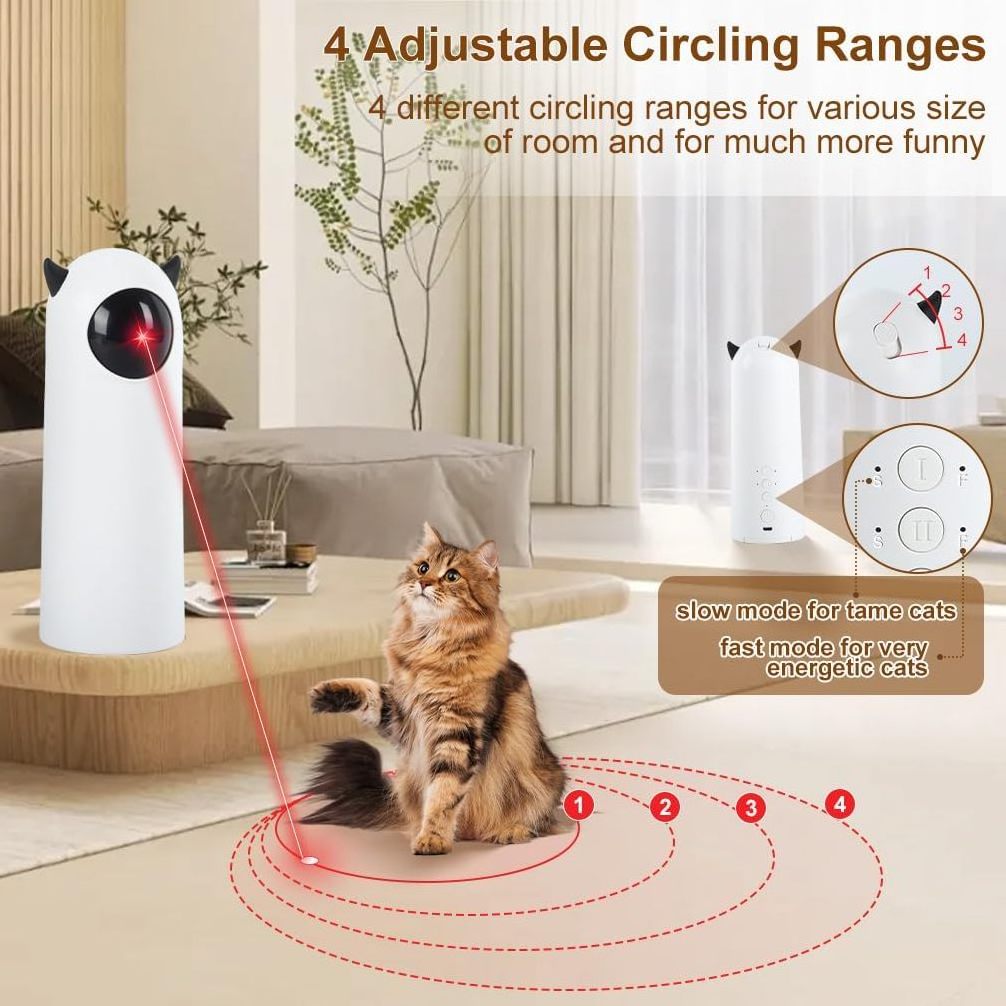 Automatic Cat Toys Interactive Smart Teasing Pet LED Laser Indoor Cat Toy Accessories Handheld Electronic Cat Toy For Dog