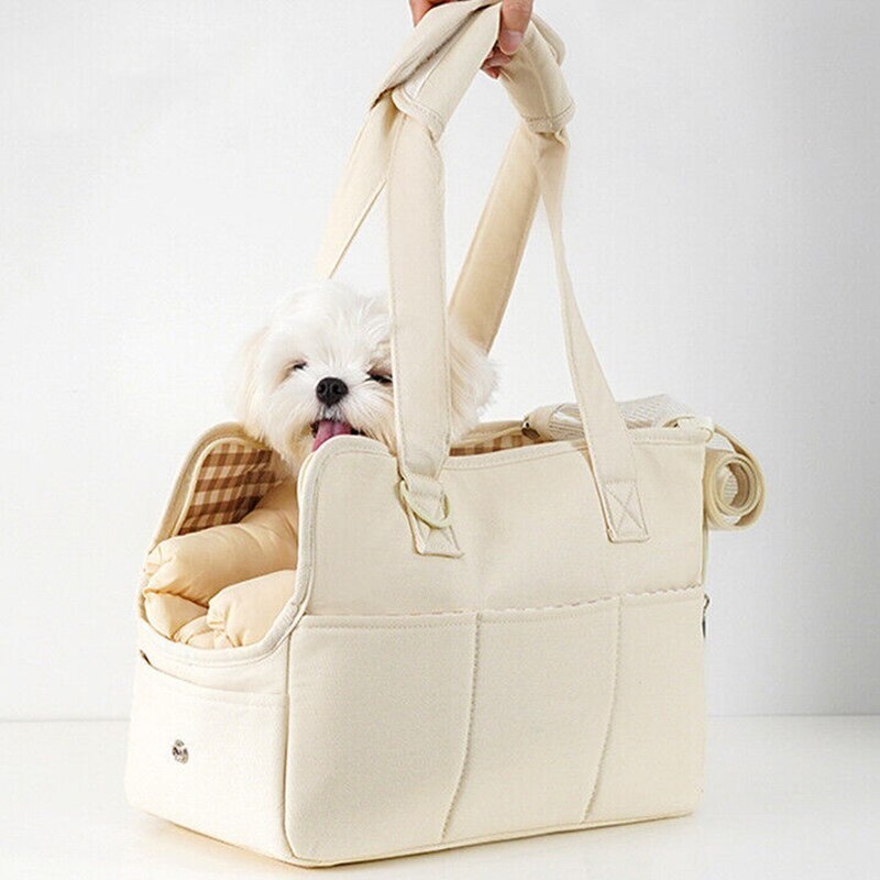 Dog Carrier Cat Travel Bag with Mat for Small Dogs Cats Fashion Portable Soft Puppies Handbag Teddy Chihuahua Pet Backpack