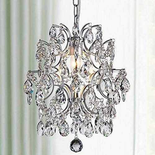 Modern Pendant Chandelier Crystal Raindrop Lighting Ceiling Light Fixture Lamp 1 E26 Bulb