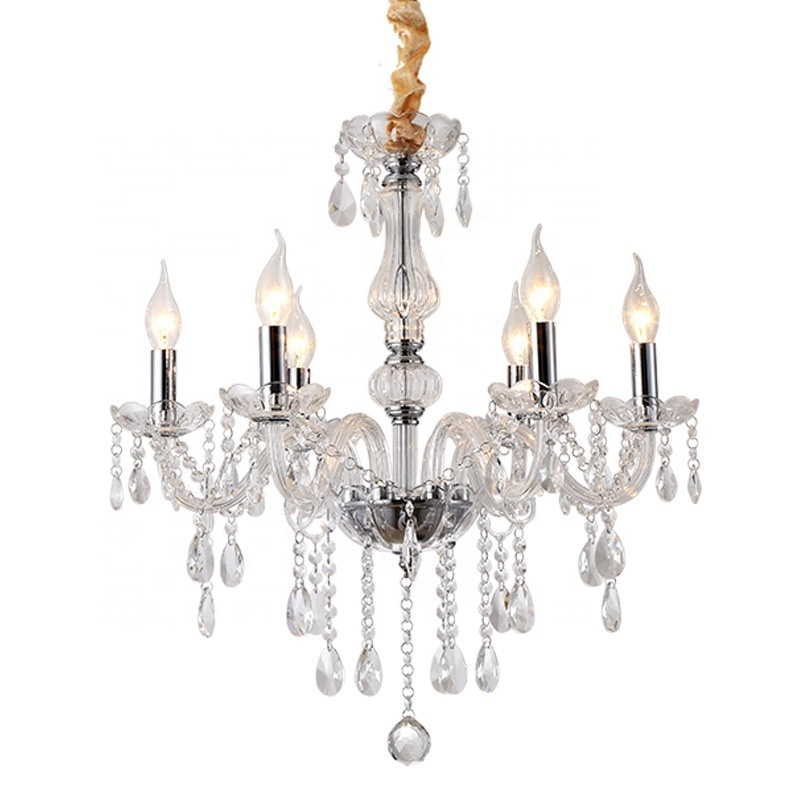 Modern Contemporary Elegant K9 Crystal Glass Chandelier Pendant Ceiling Lighting Fixture - 5 Lights