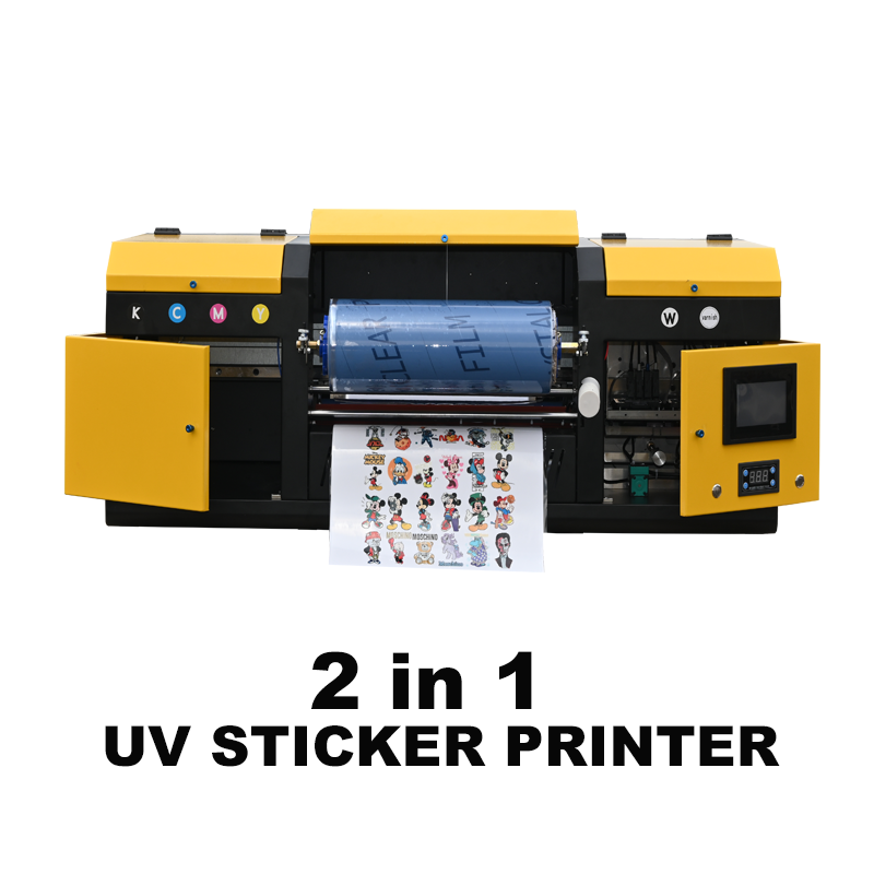 Factory Wholesales 2 in 1 UV DTF Printer with Laminator Sticker Label Cup Printing Machine for Small Home Business Idea