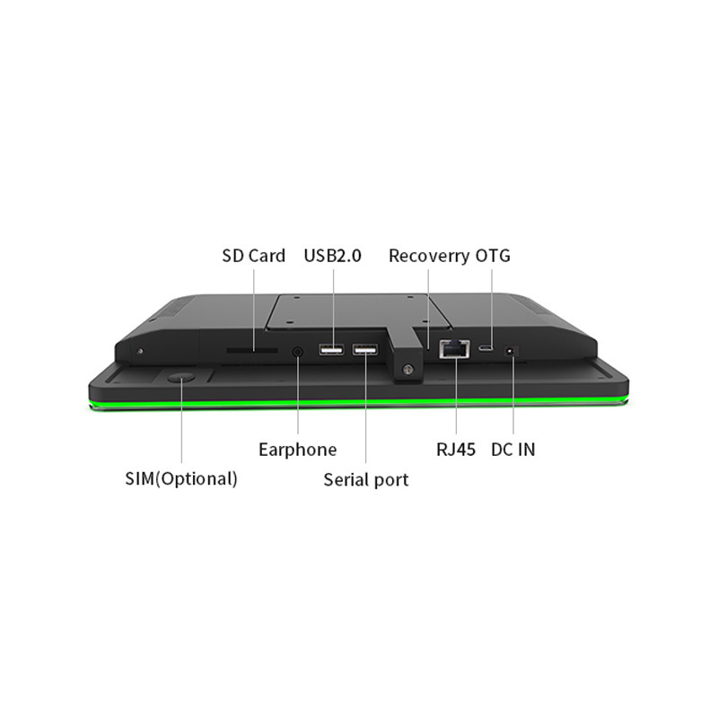 Meeting Room Digital Signage 10 Inch Wall Mount Poe 4G LTE Android Tablet Surrounding Led Light With Rfid / Nfc