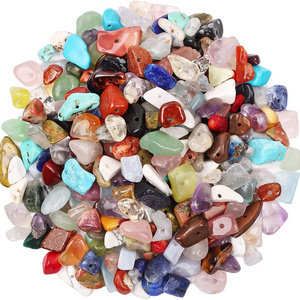 Natural Gemstone Crystal Tumble Chip Beads Bulk Multicolor Irregular Fragments Healing Loose Rock Stone Beads