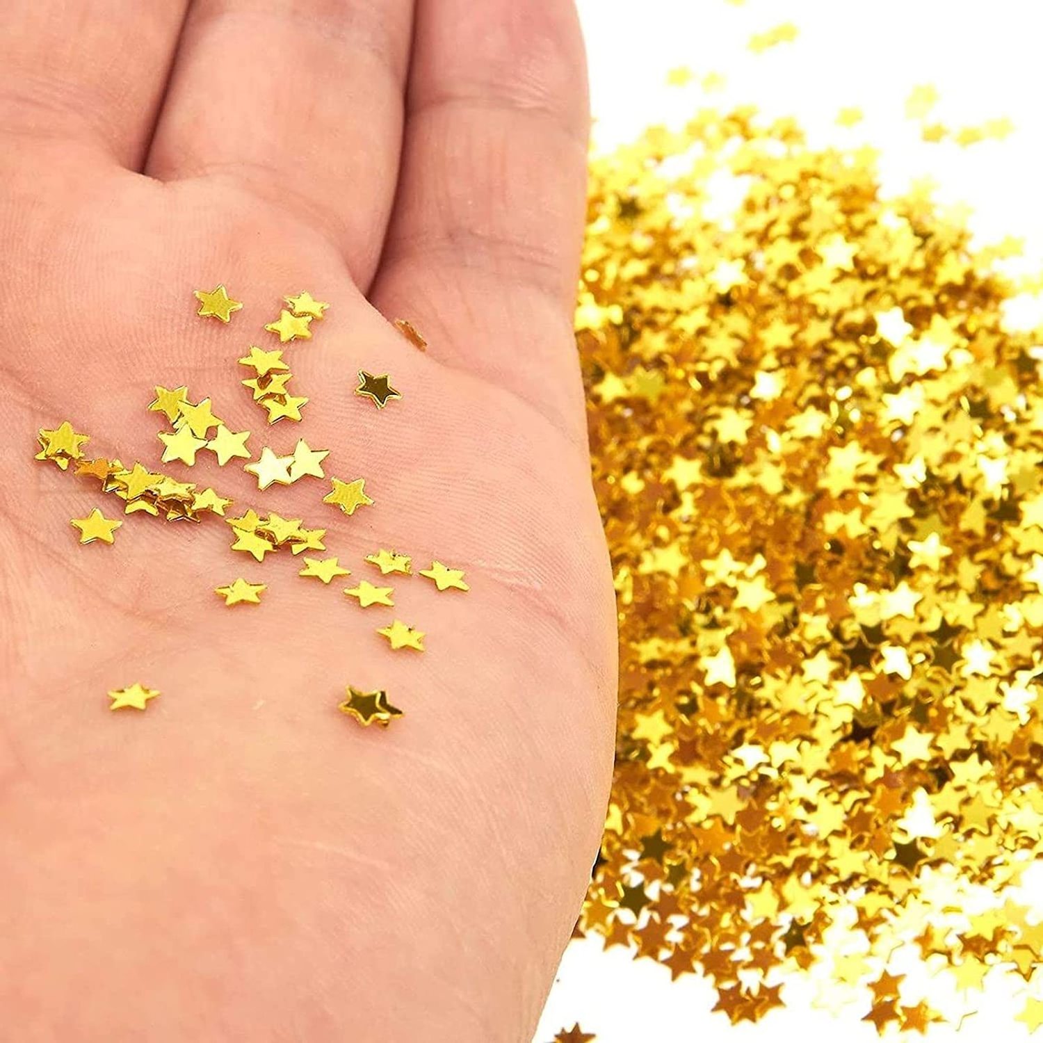 Metallic Glitter Foil Confetti Star Sequins - Ideal for Balloons, Tables, Art Crafts, Wedding Festival Decor