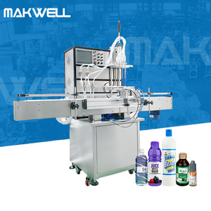 MAKWELL Full automatic 4 bottle filling perfume essential oil edible oil liquid filling machine