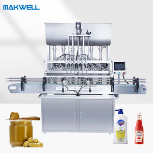 MAKWELL Automatic Servo Piston Pump Ketchup Peanut Butter Shampoo Sauce Filling Machine