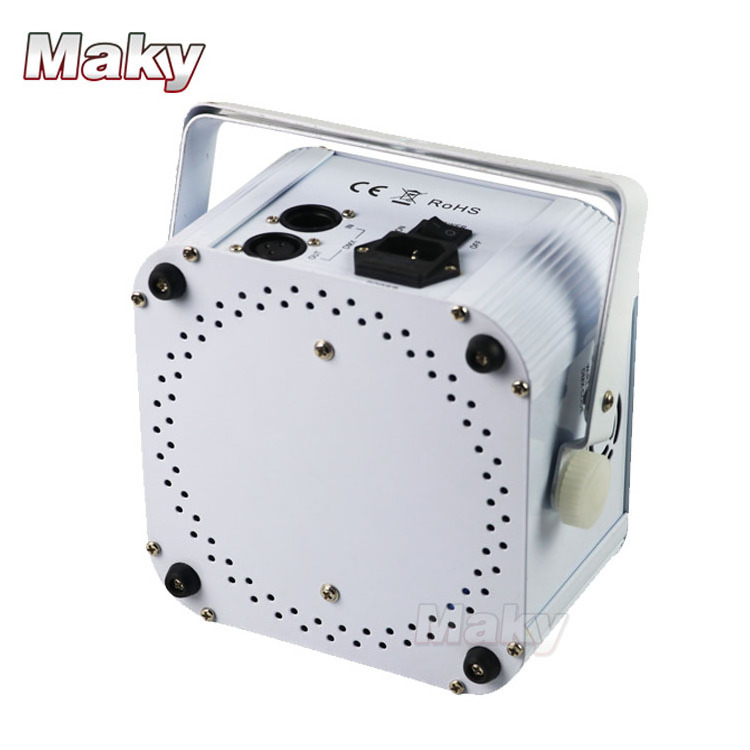 MAKY newest!!led lights 6pcs rgbwa uv 6in1 Battery Powered & Wireless DMX 512 operated flat par light/Quad LED light