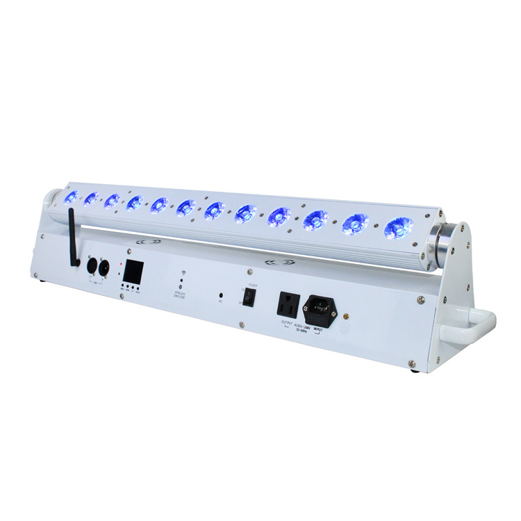 sample order Wifi Battery Led Bar Light 12X18W RGBWAUV Wedding Wall Washer wireless dmx uplights DJ party stage light