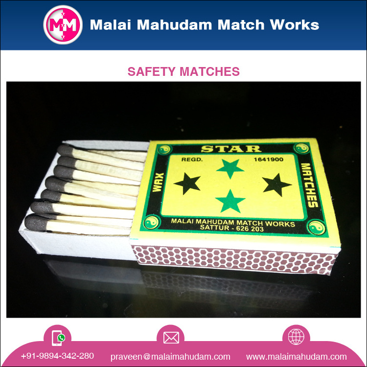 In Depth Experienced Dealer of Great Quality Long Splints Ends Safety Matches with Wooden Sticks