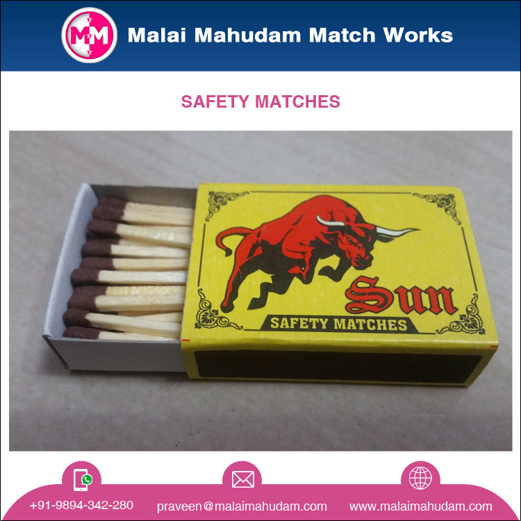 Bulk Selling Premium Quality Long Wooden Sticks Multi-Color Safety Matches / Fancy Safety Matches