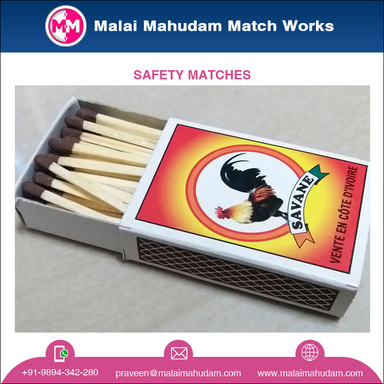 2023 Widely Selling Exceptional Quality Long 40 mm Safety Match Sticks at Best Market Price