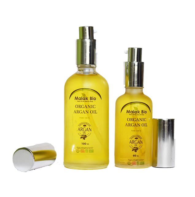 Malak Bio Argan Oil for Hair and Skin from Kate Blanc Cosmetics. 100% Pure, USDA Certified Organic, Coldpressed Hair Oil