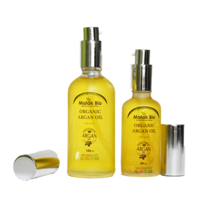 Malak Bio Argan Oil for Hair and Skin from Kate Blanc Cosmetics. 100% Pure, USDA Certified Organic, Coldpressed Hair Oil