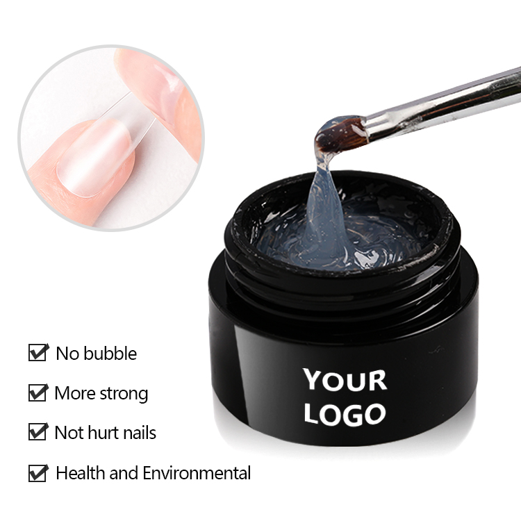 120Colors Natural Resin Solid Builder Extension Nail Gel Pure Color Glue Gel For Nail Extensions Custom Logo Gel Builder Jar