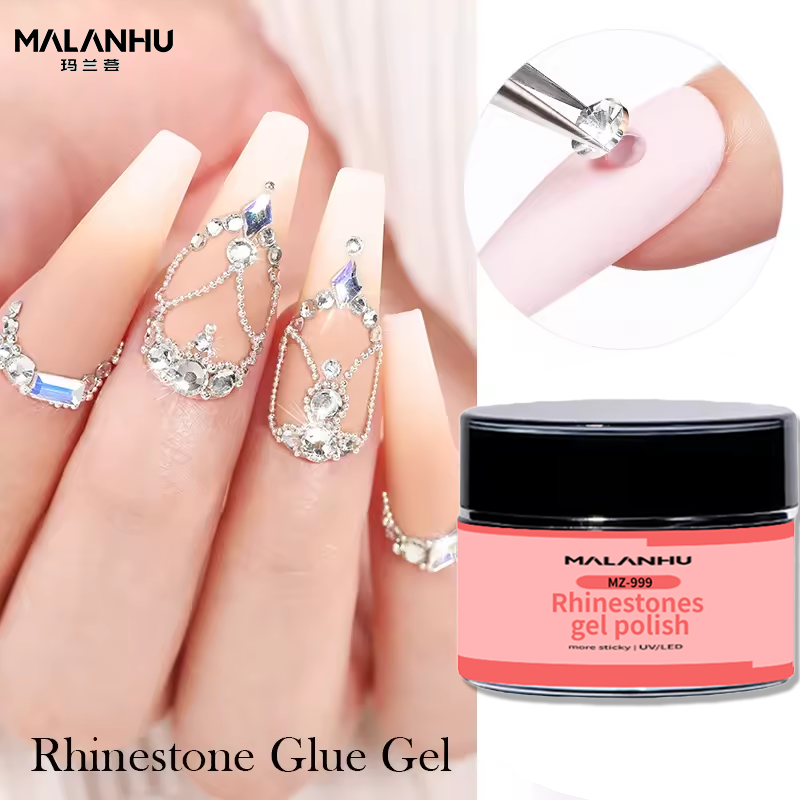 Wholesale MZ-999 Rhinestone Gel glue 1KG/5KG/25KG clear Nail Art Glue diamond Gel