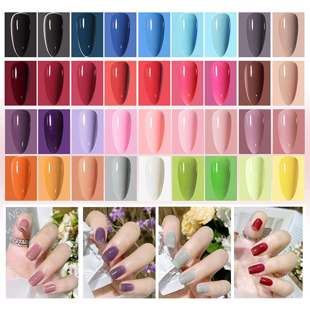 China Factory Wholesale Diamond Top Coat+ Odorless Base Coat+Color Gel Polish Set Uv/Led Nail Gel Polish Uv Gel  Kits