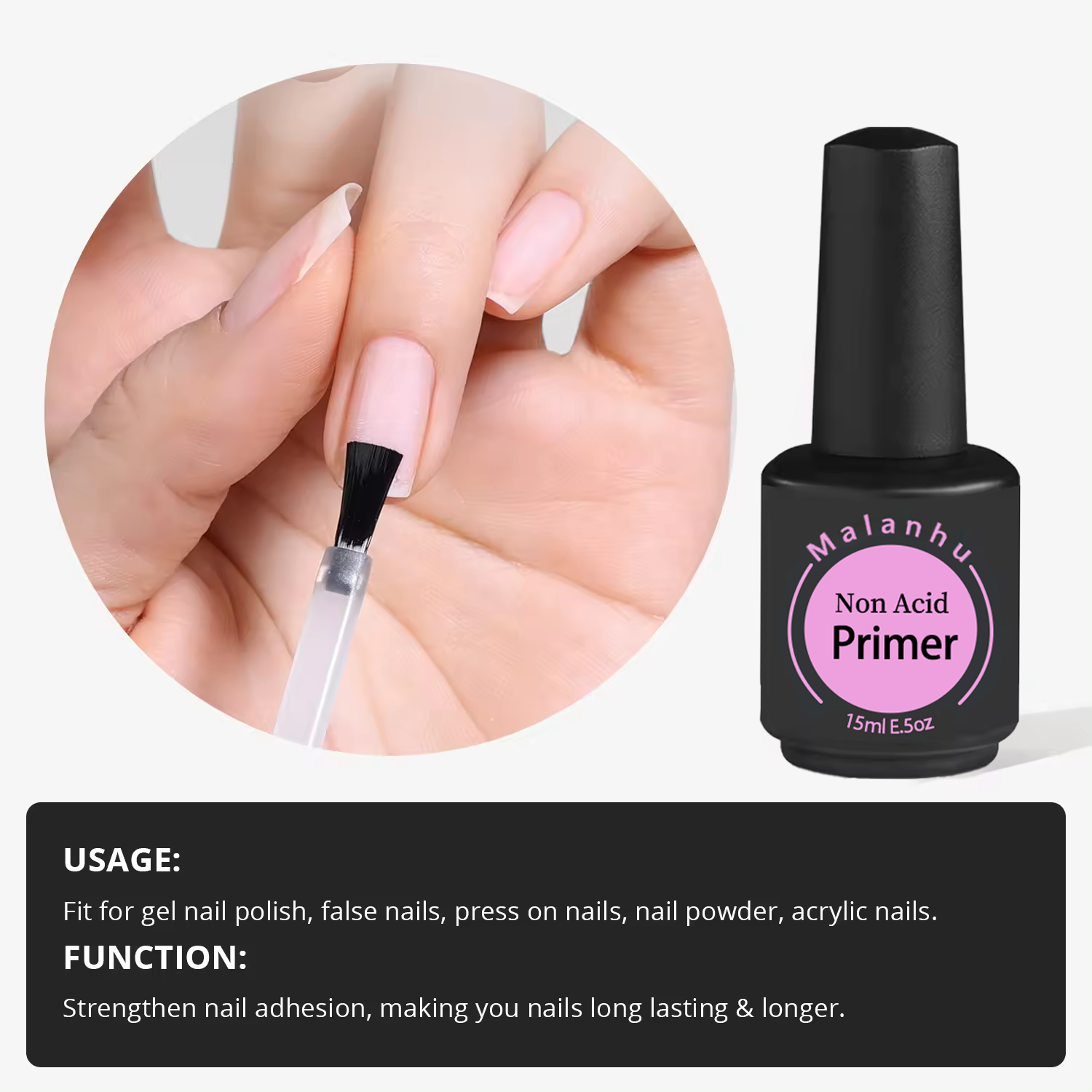 Hot sale acrylic nail primer 15ml air dry no need lamp bonder primer nail primer for nails