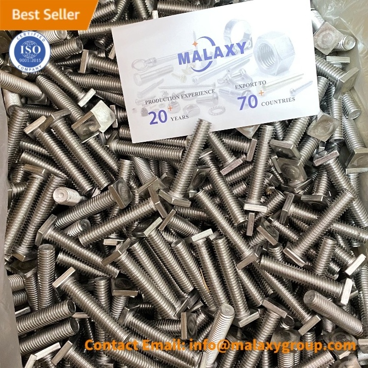 MALAXY Neck Carriage Unc Thread Flat Hole Carriage Hot Sale U- Clamp Stainless Steel Tube Square Head Bolts