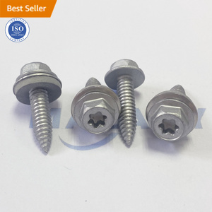 MALAXY Hex Flange Head Torx Drywall Ss304 Self Tapping Screw With Rubber Washer For Shower Door