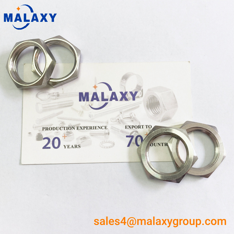 MALAXY G1/2'' - G4'' Galvanized Carbon Steel Thin Hex Lock Cable Gland Nut