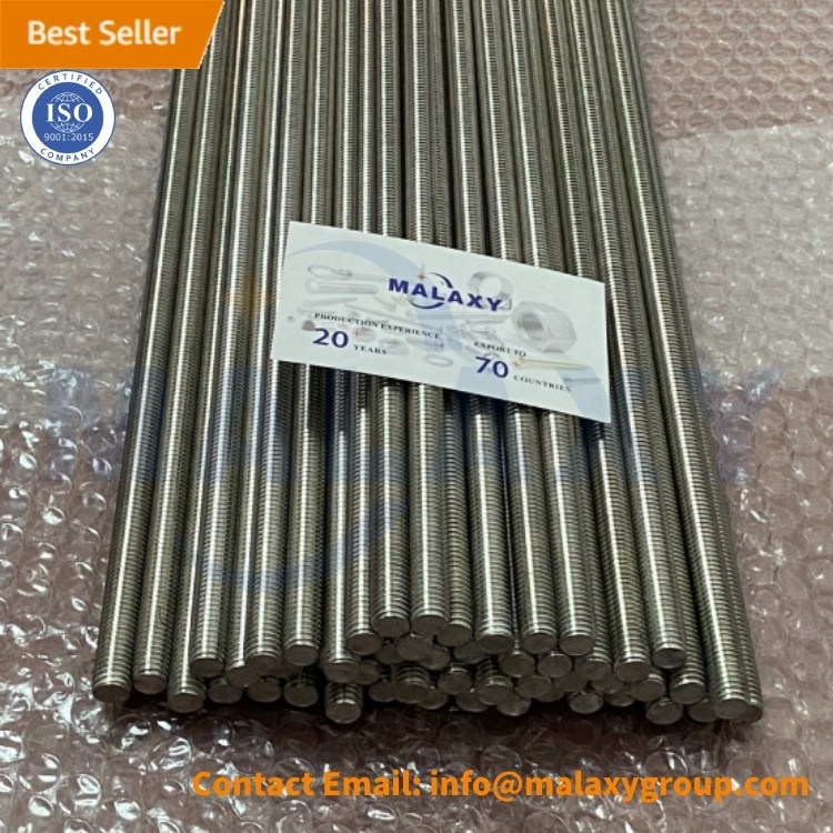 MALAXY Grade 4.8 Din976 All Threaded Rods Zinc Full Thread Stud / Rod 3/8