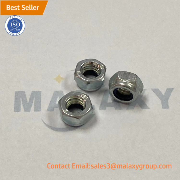 MALAXY M32 Nuts M5 Hex Nyloc Din985 M4 Zc Nylon Self-Locking Plastic Seal Sealing Rn10 Insert M8 Yellow M7 Self Locking M3.5 Loc