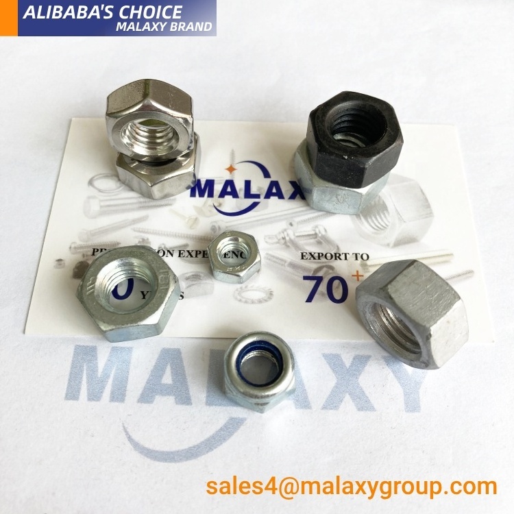 MALAXY Best Selling Special Design Different Size Screw Nut Carbon Steel Nuts Bolts For Hexagon Nuts