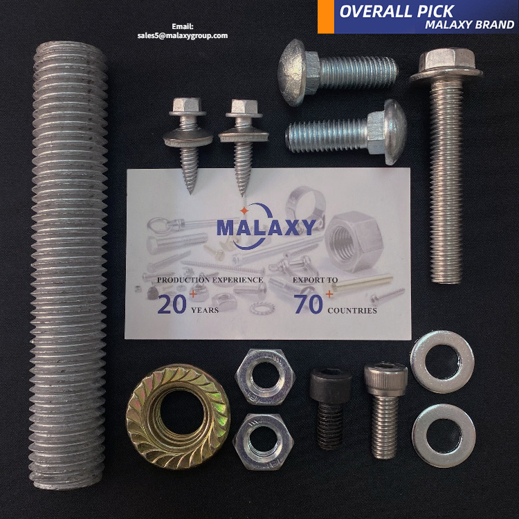 MALAXY M6 M7 M8 M9 M10 M12 120mm 130mm 150mm Long Hex Flange Bolt