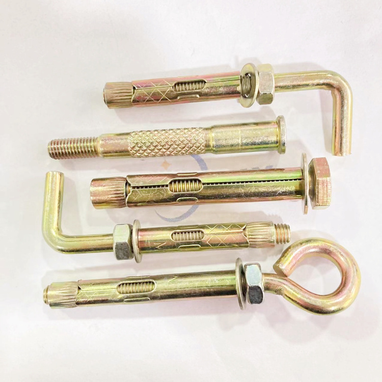 MALAXY Hex Bolt Sleeve Anchor Yellow zinc Conical head Expansion Bolt Elevator Conical expansion bolt