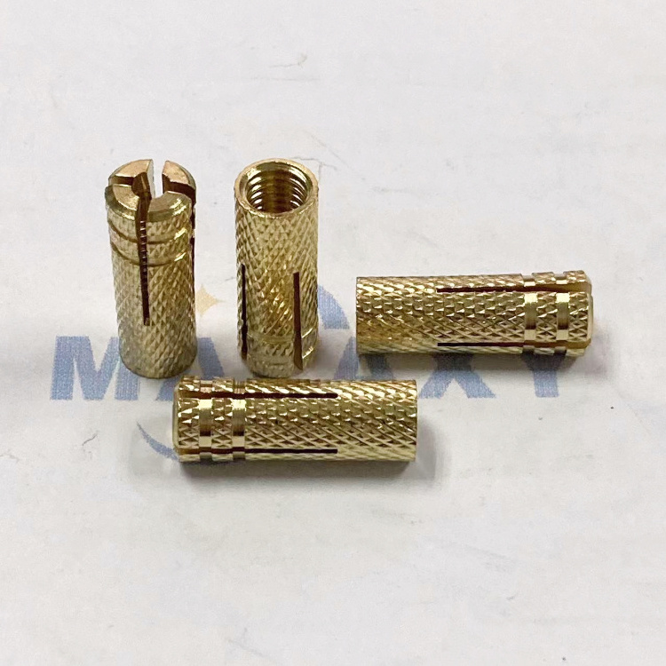 MALAXY Brass Drop in anchor with Full of Knurled Expansion Dropin anchor