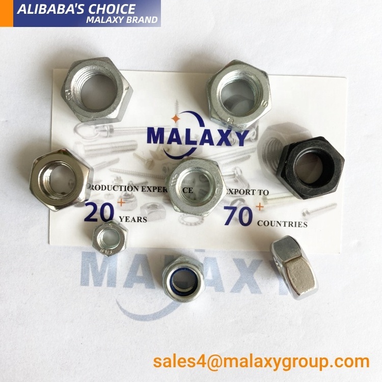 MALAXY Best Selling Special Design Different Size Screw Nut Carbon Steel Nuts Bolts For Hexagon Nuts