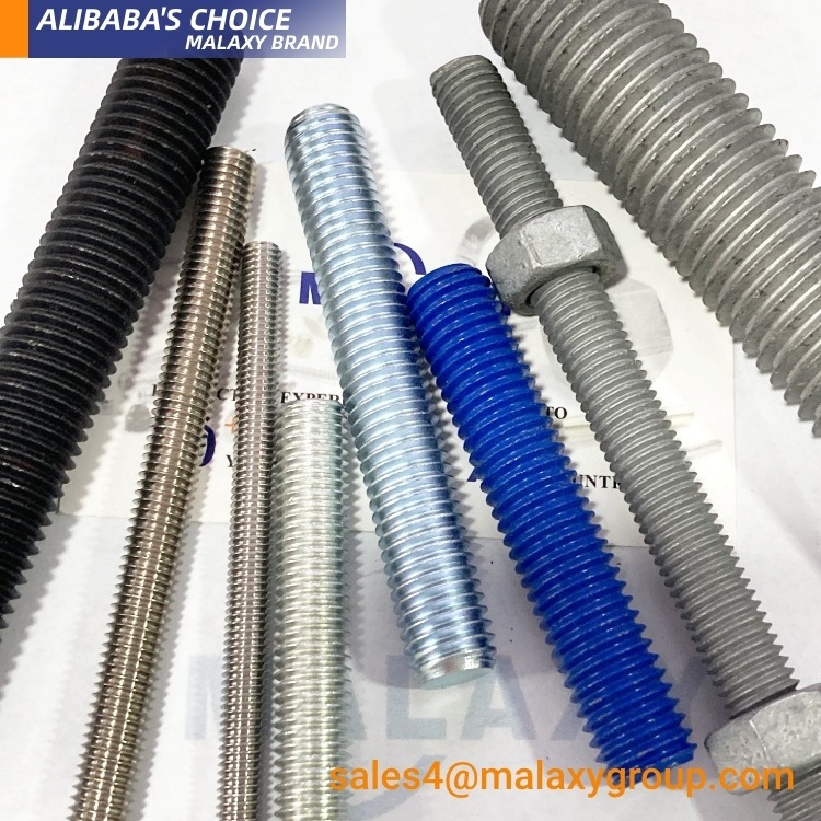 MALAXY High Quality Double Head Bolt/nut Galvanized M16 Threaded Rod Stud Carbon Steel Insulator Stud Post Fastener