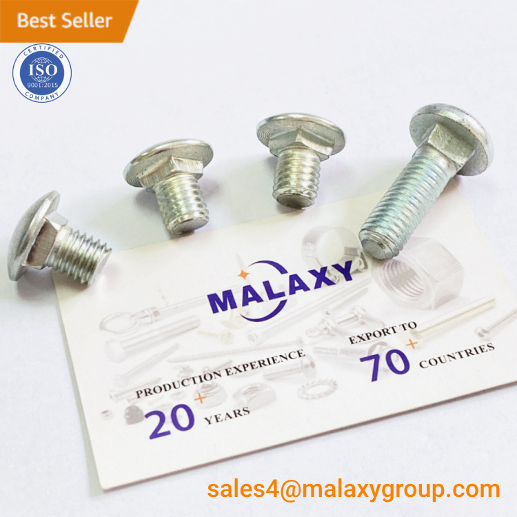 MALAXY M10 M12 M14 M16 M20 Fastener Stainless Steel Carriage Bolt