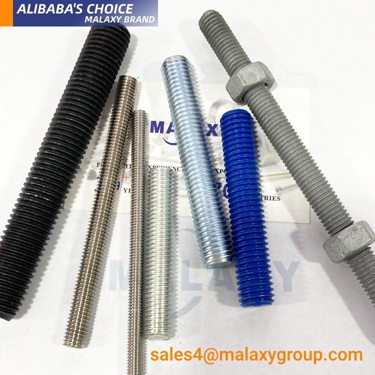 MALAXY High Quality Double Head Bolt/nut Galvanized M16 Threaded Rod Stud Carbon Steel Insulator Stud Post Fastener