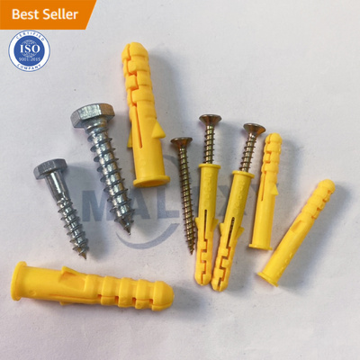 MALAXY Vr Idea Screw Drywall Anchors Plastic Expansion Anchors Pipe Tube Wall Plugs Nylon Anchor For Flat Head Screw