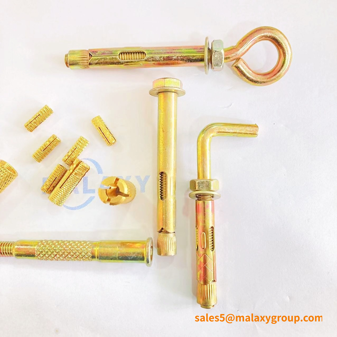 MALAXY Hex Bolt Sleeve Anchor Yellow zinc Conical head Expansion Bolt Elevator Conical expansion bolt