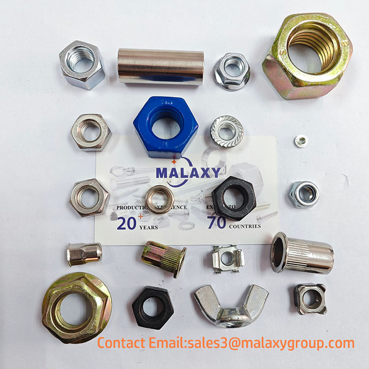 MALAXY M32 Nuts M5 Hex Nyloc Din985 M4 Zc Nylon Self-Locking Plastic Seal Sealing Rn10 Insert M8 Yellow M7 Self Locking M3.5 Loc