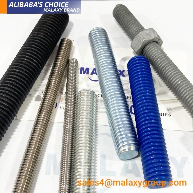 MALAXY High Quality Double Head Bolt/nut Galvanized M16 Threaded Rod Stud Carbon Steel Insulator Stud Post Fastener