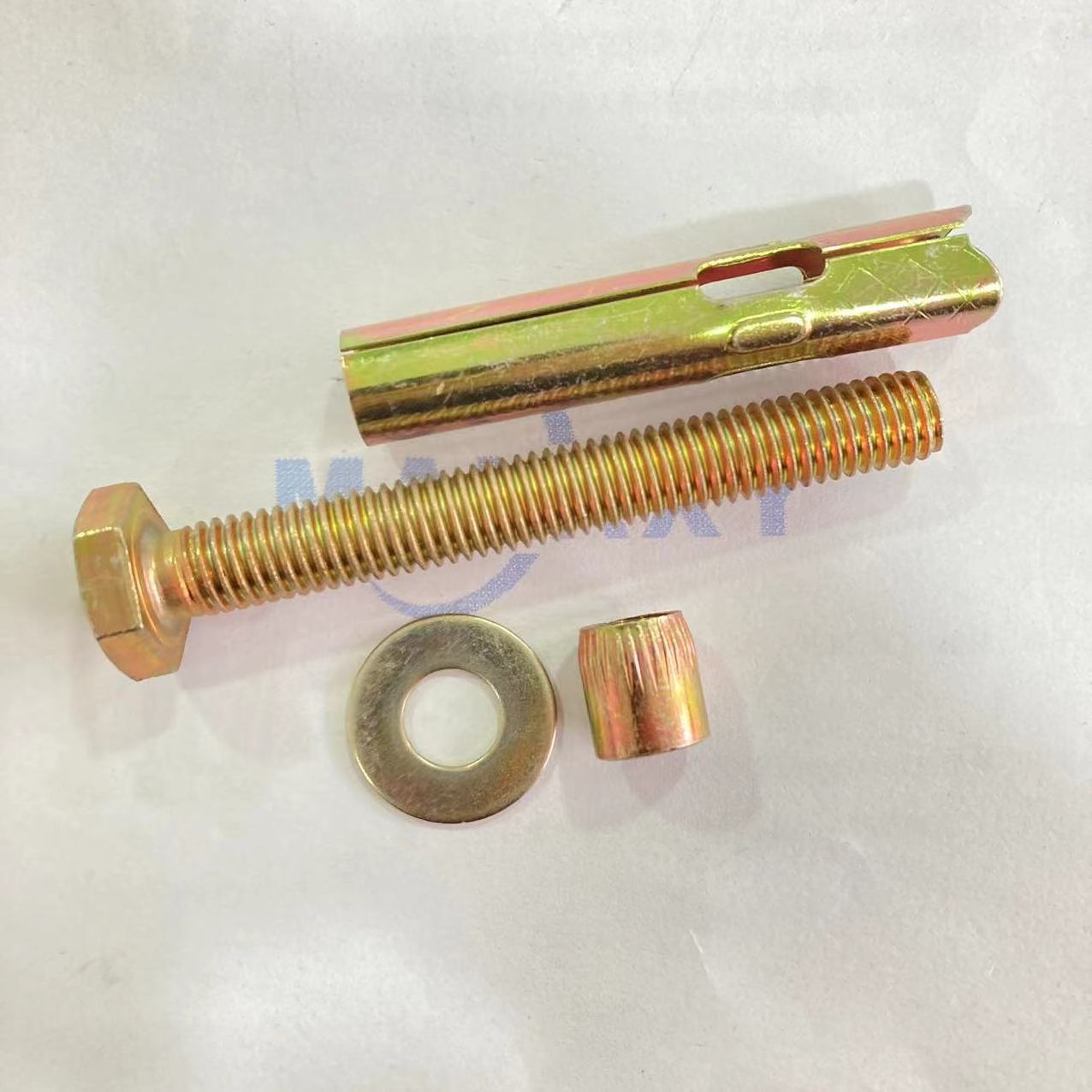 MALAXY Hex Bolt Sleeve Anchor Yellow zinc Conical head Expansion Bolt Elevator Conical expansion bolt