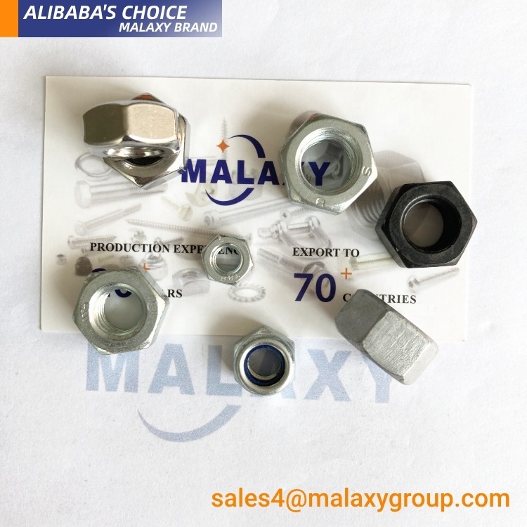 MALAXY Best Selling Special Design Different Size Screw Nut Carbon Steel Nuts Bolts For Hexagon Nuts