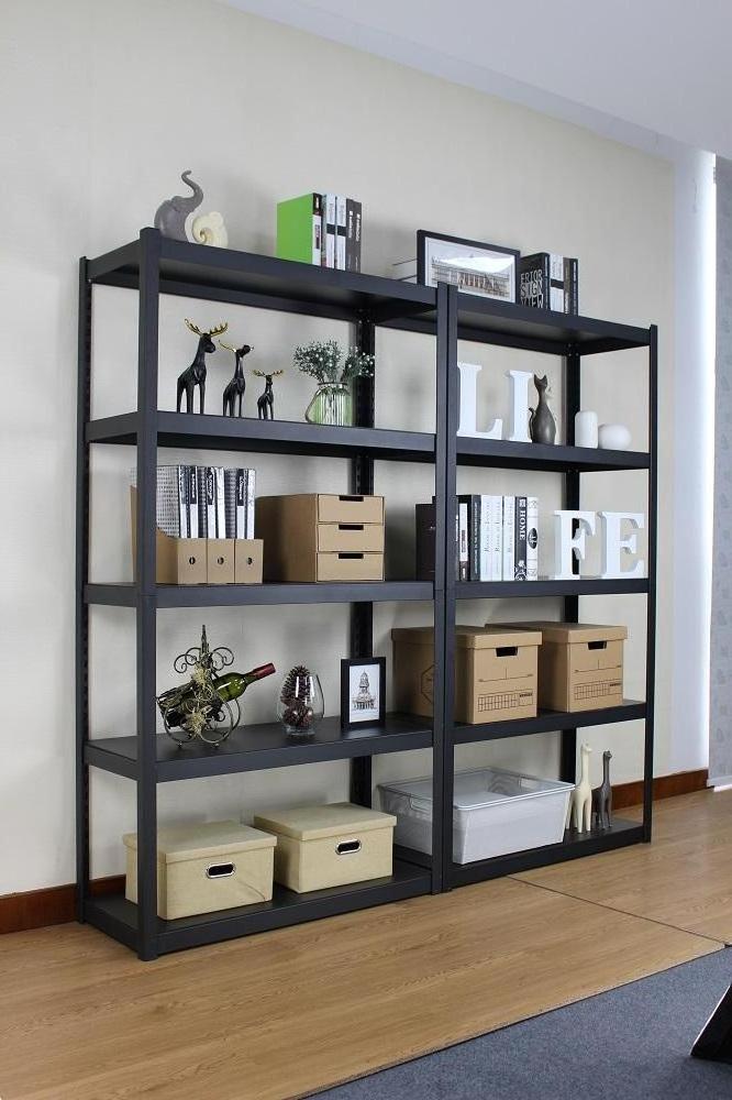 5 Layers Boltless Storage Shelving Unit Home Storage Furniture Metallic Shelves Light Duty Rack