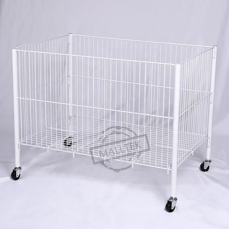 Supermarket Metal Display Wire Mesh Basket Rack Shelves